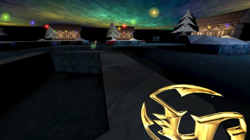 Unreal Tournament 99 First Person gameplay screenshot 3 of 10 - Map: CTF-BT-(Worsy)-MerryXmas2025-V2.unr - Demo: f995b1d8-763f-4cdc-b085-6c912a38d1b7.dem - Gameplay match