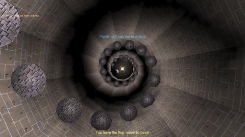 Unreal Tournament 99 First Person gameplay screenshot 9 of 10 - Map: CTF-BT-UP-UP-AND-AWAY.unr - Demo: 5966fb04-7306-426c-8fa4-bc51a743295a.dem - Gameplay match