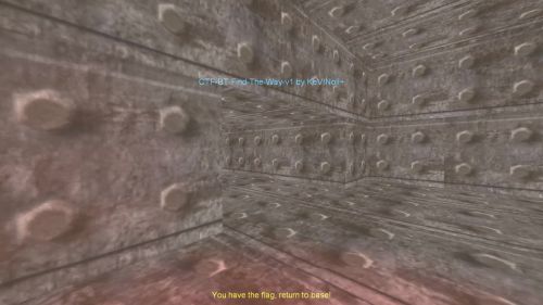Unreal Tournament 99 First Person gameplay screenshot 6 of 10 - Map: CTF-BT-Find-The-Way-v1.unr - Demo: 11917d9d-c766-4c8d-9b2e-9679e34363d3.dem - Gameplay match