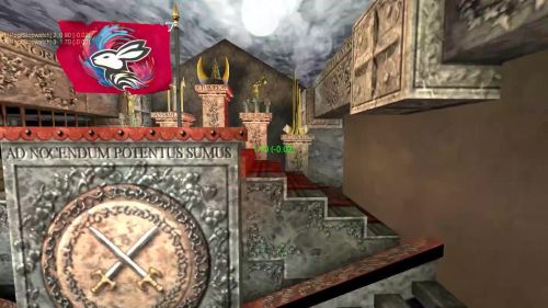 Unreal Tournament 99 First Person gameplay screenshot 4 of 10 - Map: CTF-BT-The_Room.unr - Demo: 0eb48aa0-0594-4721-af75-7cf960a294b6.dem - Gameplay match