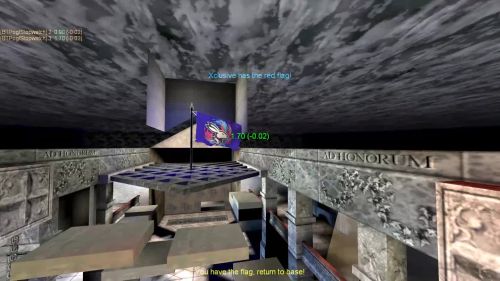 Unreal Tournament 99 First Person gameplay screenshot 6 of 10 - Map: CTF-BT-The_Room.unr - Demo: 0eb48aa0-0594-4721-af75-7cf960a294b6.dem - Gameplay match