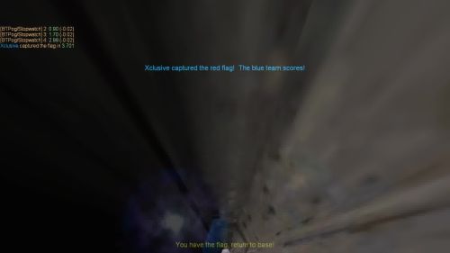 Unreal Tournament 99 First Person gameplay screenshot 9 of 10 - Map: CTF-BT-The_Room.unr - Demo: 0eb48aa0-0594-4721-af75-7cf960a294b6.dem - Gameplay match