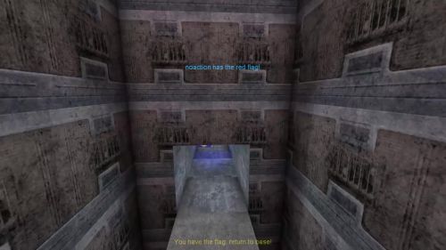 Unreal Tournament 99 First Person gameplay screenshot 9 of 10 - Map: CTF-BT-TechMorden.unr - Demo: 10d22a08-0b04-450d-a31d-a28d3a8094e3.dem - Gameplay match