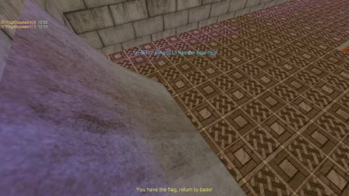 Unreal Tournament 99 First Person gameplay screenshot 7 of 10 - Map: CTF-BT-KR-WaitingRoom2.unr - Demo: 1777157e-0bb2-4332-b9d4-b1b26bf61903.dem - Gameplay match