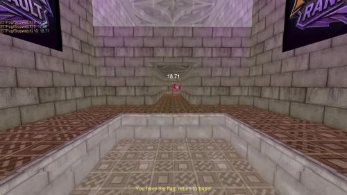 Unreal Tournament 99 First Person gameplay screenshot 9 of 10 - Map: CTF-BT-KR-WaitingRoom2.unr - Demo: 1777157e-0bb2-4332-b9d4-b1b26bf61903.dem - Gameplay match