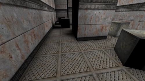 Unreal Tournament 99 First Person gameplay screenshot 7 of 9 - Map: CTF-BT-(BJ)Facility-v2.unr - Demo: e6374ef5-4685-49eb-b6b6-6122896669eb.dem - Gameplay match