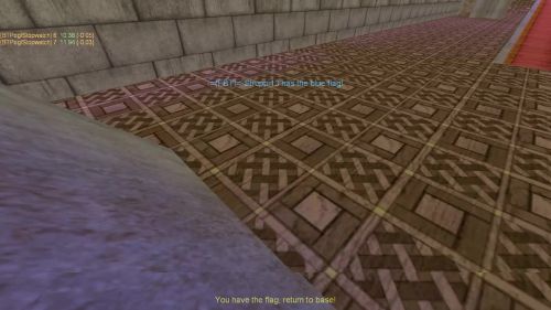 Unreal Tournament 99 First Person gameplay screenshot 7 of 9 - Map: CTF-BT-KR-WaitingRoom2.unr - Demo: 6e4536ab-01bd-435d-9dfb-fc8043262232.dem - Gameplay match