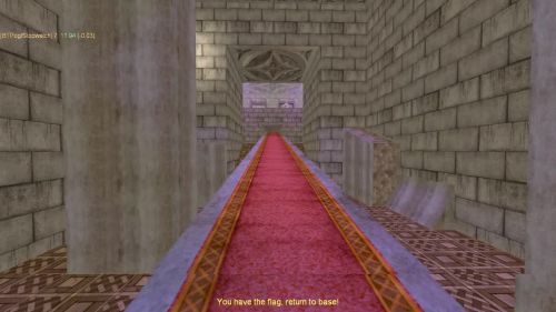 Unreal Tournament 99 First Person gameplay screenshot 8 of 9 - Map: CTF-BT-KR-WaitingRoom2.unr - Demo: 6e4536ab-01bd-435d-9dfb-fc8043262232.dem - Gameplay match