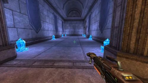 Unreal Tournament 99 First Person gameplay screenshot 1 of 10 - Map: CTF-BT-AzurePalace-V1.unr - Demo: 261cadd6-58d9-4810-8c2f-10ef2e31aaf2.dem - Gameplay match