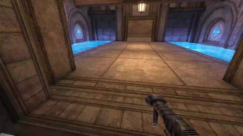 Unreal Tournament 99 First Person gameplay screenshot 8 of 10 - Map: CTF-BT-AzurePalace-V1.unr - Demo: 261cadd6-58d9-4810-8c2f-10ef2e31aaf2.dem - Gameplay match