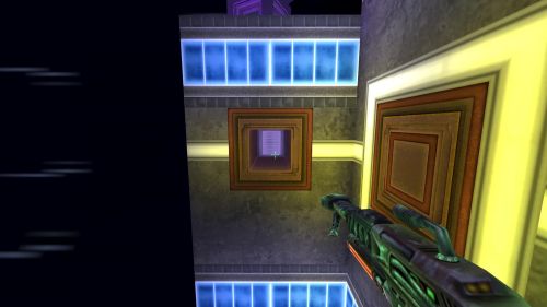 Unreal Tournament 99 First Person gameplay screenshot 2 of 9 - Map: CTF-BT-Lux.unr - Demo: 1c1e2440-2df4-46ba-aba4-05b58a3d6f7e.dem - Gameplay match