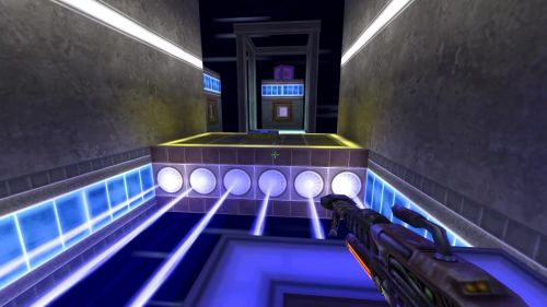 Unreal Tournament 99 First Person gameplay screenshot 8 of 9 - Map: CTF-BT-Lux.unr - Demo: 1c1e2440-2df4-46ba-aba4-05b58a3d6f7e.dem - Gameplay match