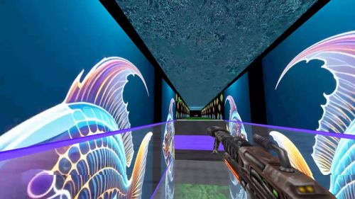 Unreal Tournament 99 First Person gameplay screenshot 5 of 10 - Map: CTF-BT-(Worsy)-FishyFunny-VBouncing.unr - Demo: f54bc334-8c7b-4d91-aa87-bc5f6cead072.dem - Gameplay match