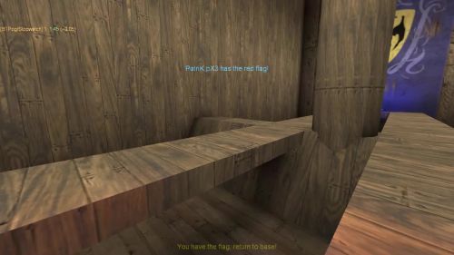Unreal Tournament 99 First Person gameplay screenshot 6 of 10 - Map: CTF-BT-andACTION-dbl.unr - Demo: 22600c97-46de-4053-8aa2-2a00f46220d5.dem - Gameplay match