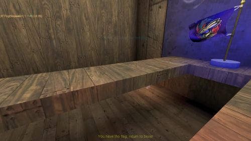 Unreal Tournament 99 First Person gameplay screenshot 8 of 10 - Map: CTF-BT-andACTION-dbl.unr - Demo: 22600c97-46de-4053-8aa2-2a00f46220d5.dem - Gameplay match