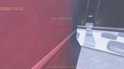 Unreal Tournament 99 First Person gameplay screenshot 6 of 10 - Map: CTF-BT-Verglas.unr - Demo: 1229ca80-2be4-471e-8a23-d023387b142a.dem - Gameplay match