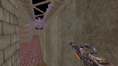 Unreal Tournament 99 First Person gameplay screenshot 2 of 9 - Map: CTF-BT-KR-WaitingRoom2.unr - Demo: 85f94623-bf49-46a5-b663-0b292d176902.dem - Gameplay match
