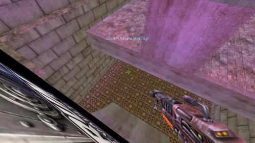 Unreal Tournament 99 First Person gameplay screenshot 7 of 9 - Map: CTF-BT-KR-WaitingRoom2.unr - Demo: 85f94623-bf49-46a5-b663-0b292d176902.dem - Gameplay match