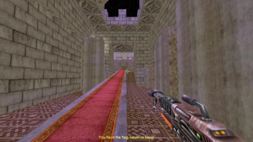 Unreal Tournament 99 First Person gameplay screenshot 8 of 9 - Map: CTF-BT-KR-WaitingRoom2.unr - Demo: 85f94623-bf49-46a5-b663-0b292d176902.dem - Gameplay match