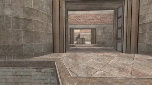 Unreal Tournament 99 First Person gameplay screenshot 2 of 10 - Map: CTF-BT-TrainingGrounds01-Jump.unr - Demo: f333697a-631f-40b9-8a3a-bafe0d96a2d6.dem - Gameplay match