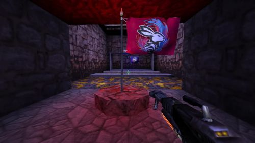 Unreal Tournament 99 First Person gameplay screenshot 8 of 10 - Map: CTF-BT-(Fran)Run-Baby!.unr - Demo: 70e48815-823c-4b0b-aa80-113a77a09b63.dem - Gameplay match