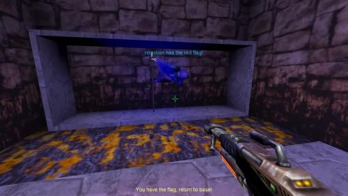 Unreal Tournament 99 First Person gameplay screenshot 9 of 10 - Map: CTF-BT-(Fran)Run-Baby!.unr - Demo: 70e48815-823c-4b0b-aa80-113a77a09b63.dem - Gameplay match