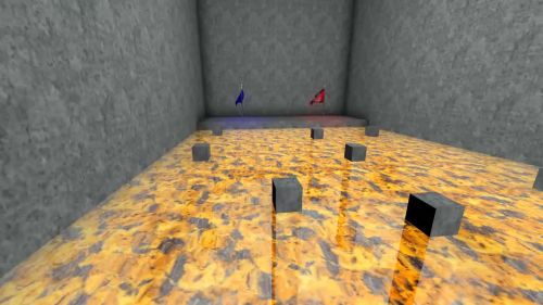 Unreal Tournament 99 First Person gameplay screenshot 7 of 10 - Map: CTF-BT-A109-Jump!!.unr - Demo: d8762627-745c-4d54-b705-938b9d5b1fd0.dem - Gameplay match