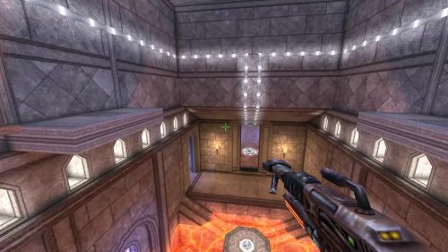 Unreal Tournament 99 First Person gameplay screenshot 6 of 9 - Map: CTF-BT-AzurePalace-V1.unr - Demo: 3fca9e47-e6b5-4788-801c-329f6e1e6dd8.dem - Gameplay match