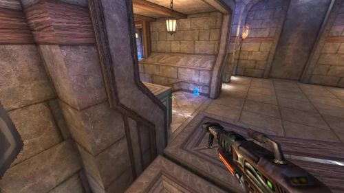 Unreal Tournament 99 First Person gameplay screenshot 7 of 9 - Map: CTF-BT-AzurePalace-V1.unr - Demo: 3fca9e47-e6b5-4788-801c-329f6e1e6dd8.dem - Gameplay match