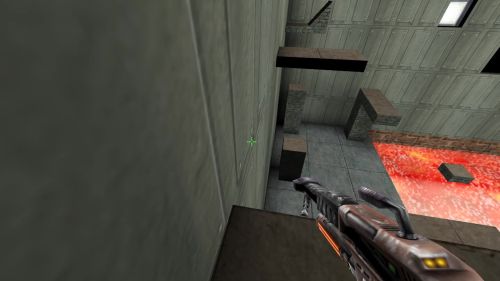 Unreal Tournament 99 First Person gameplay screenshot 2 of 9 - Map: CTF-BT-(bar)Elorac-v3.unr - Demo: d65503b3-d852-4bcb-b3eb-12c0333f3364.dem - Gameplay match