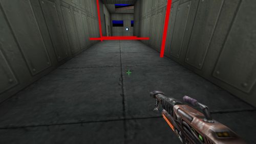 Unreal Tournament 99 First Person gameplay screenshot 3 of 9 - Map: CTF-BT-(bar)Elorac-v3.unr - Demo: d65503b3-d852-4bcb-b3eb-12c0333f3364.dem - Gameplay match