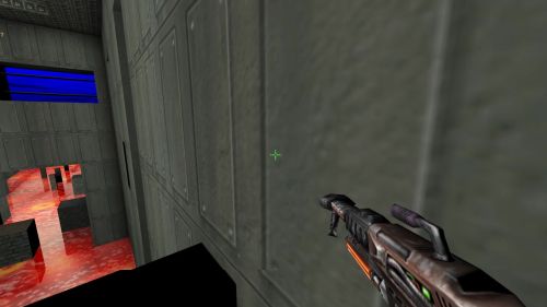 Unreal Tournament 99 First Person gameplay screenshot 4 of 9 - Map: CTF-BT-(bar)Elorac-v3.unr - Demo: d65503b3-d852-4bcb-b3eb-12c0333f3364.dem - Gameplay match