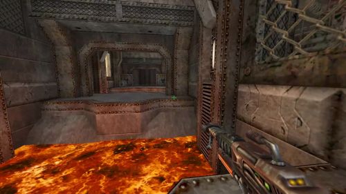 Unreal Tournament 99 First Person gameplay screenshot 1 of 10 - Map: CTF-BT-[LUN]DestructedBase.unr - Demo: 50b88170-e64f-4dd6-af01-454f2a689adf.dem - Gameplay match