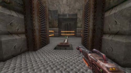 Unreal Tournament 99 First Person gameplay screenshot 4 of 10 - Map: CTF-BT-[LUN]DestructedBase.unr - Demo: 50b88170-e64f-4dd6-af01-454f2a689adf.dem - Gameplay match