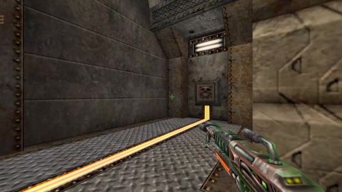 Unreal Tournament 99 First Person gameplay screenshot 5 of 10 - Map: CTF-BT-[LUN]DestructedBase.unr - Demo: 50b88170-e64f-4dd6-af01-454f2a689adf.dem - Gameplay match