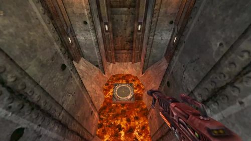 Unreal Tournament 99 First Person gameplay screenshot 8 of 10 - Map: CTF-BT-[LUN]DestructedBase.unr - Demo: 50b88170-e64f-4dd6-af01-454f2a689adf.dem - Gameplay match