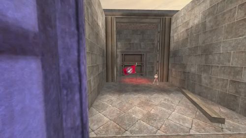 Unreal Tournament 99 First Person gameplay screenshot 9 of 10 - Map: CTF-BT-TrainingGrounds01-Jump.unr - Demo: be05d273-485f-4491-8bee-ddfe69c85aae.dem - Gameplay match